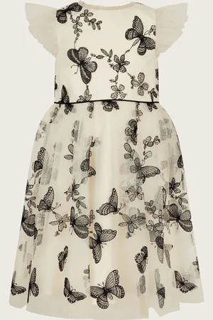 Monsoon Savannah Monochrome Butterfly Dress110116cm