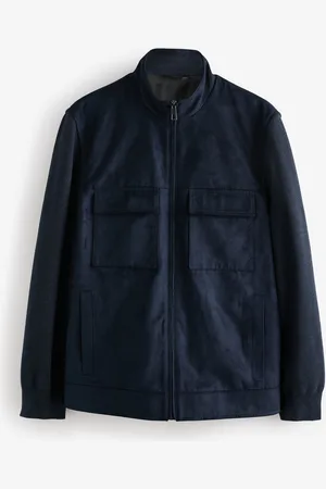 Next Faux Suede Jacket with Knitted Sleeves3XL
