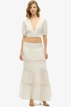 Superdry Ibiza Lace Mix Maxi Nederdele36