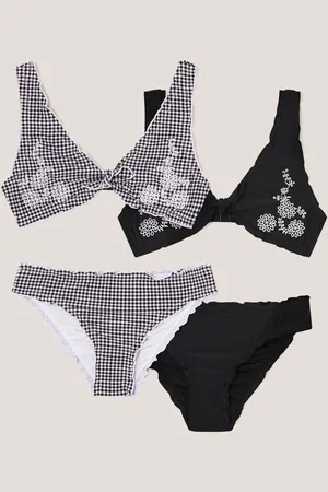 Monsoon Embroidered Frill Bikinis Sets 2 Pack134140cm