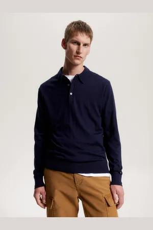 Tommy Hilfiger Fine Merino Langærmet Polo SweaterX-Large