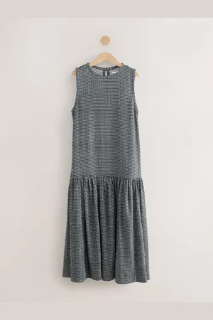 Next Ærmeløs Textured Jersey Dropwaist Maxikjolexlarge