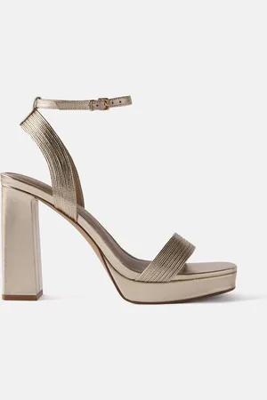 mint&berry Leather Platform Strappy Heelseu37