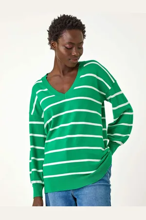 Roman Stripe Print Knitted Jumper44