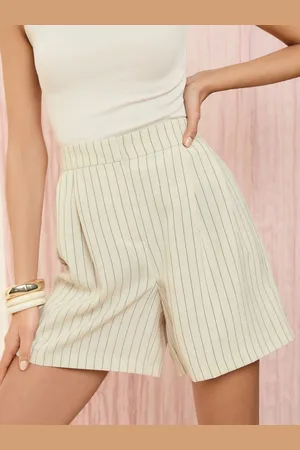 Friends Like These Tailored Elastic Back Shorts With Linen44