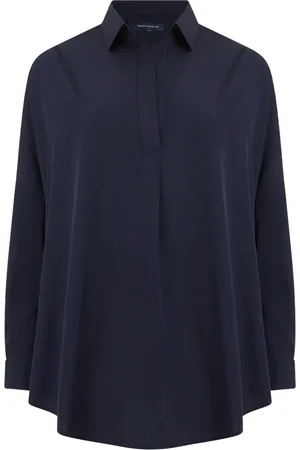French Connection Rhodes Genbrugs Crepe Popover BluseM