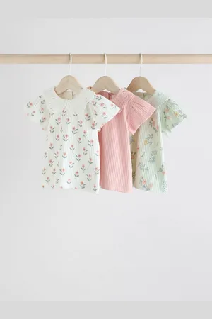 Next Baby Jersey Short Sleeve Peplum Tops 3 Pack56cm