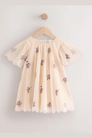 Next Kortærmet Mesh Embellished Kjole (3mdr.-7år)110116cm