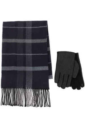 Totes Mens Wool Blend Winter Scarf and Thermal Lined GlovesEn