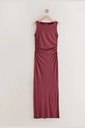 Next Sidesøm Ruched Detail Maxi Længde Ærmeløs Kjole2X-Large
