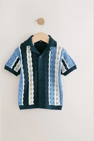 Next Hæklet Revere Collar Kortærmet strikket poloskjorter (3mdr.-7år)110116cm