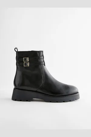 Next Forever Comfort Chelsea Buckle Leather Ankle Boots