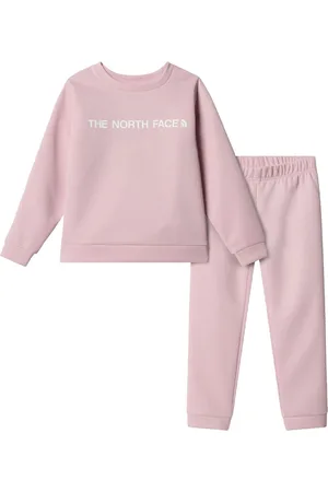 The North Face Girls Poly Sweat Top And Bottoms Sets