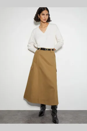 Monsoon Hanna Cargobukser 100% Bomuld Maxi NederdeleL