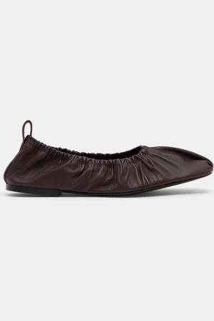 Hush Puppies Rubies Ruched Leather Ballet Flade sko