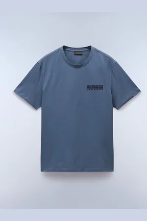 Napapijri Blue Vignoni Back Printed Short Sleeve 100% Cotton T-ShirtStor