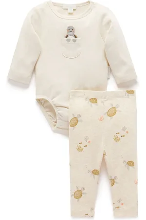 Purebaby 100% Cotton Bodysuit and Leggings Set 2 Piece7480cm