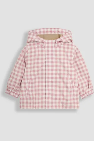 JoJo Maman Bébé Gingham Gathered Waterproof Jacket3 - 4 år (98 - 104cm)