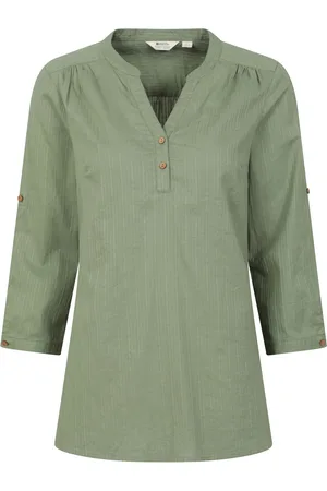 Mountain Warehouse Dame Petra Relaxed Fit 3/4 ærme 100% Bomuld Skjorter