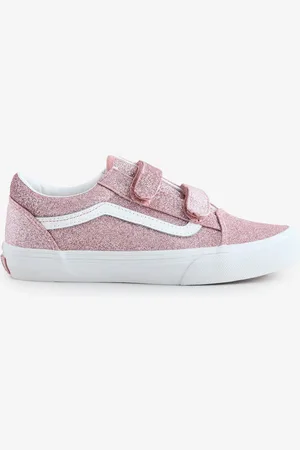 Vans Girls Youth Pink Glitter Old Skool Trainersuk5eu38