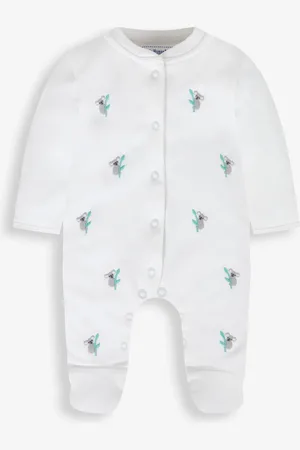 JoJo Maman Bébé Embroidered Cotton Baby Sleepsuit6 - 9 måneder (68 - 74cm)