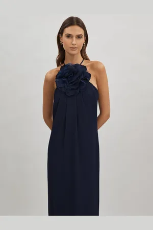 Halston Heritage Rosette Maxi Dress34