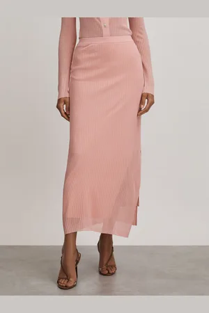 Anna Quan Sheer Ribstrikket Midi Nederdele40