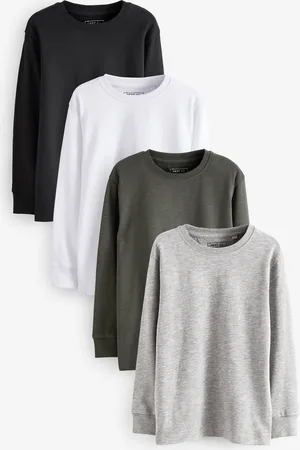 Next Langærmede hyggelige 100% bomuld T-shirts 4 -pakke (3-16år)6 år (116cm)