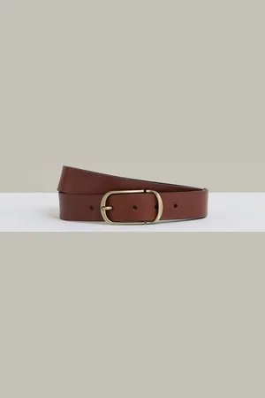 Reiss Zeke Leather Gradual-Fade Belt32r