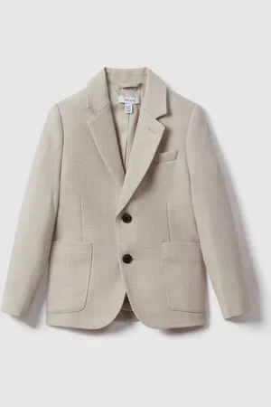 Reiss Attire Textured Wool Blend Enkeltradet Blazer4 - 5 år (104 - 110cm)