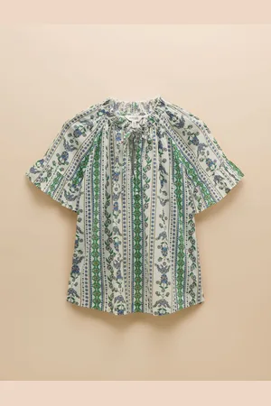 Joules Melissa Short Sleeve Cotton Blouse