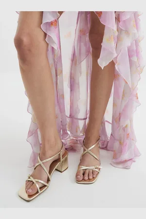 River Island Wide Fit Strappy Block Heel Sandalseu355
