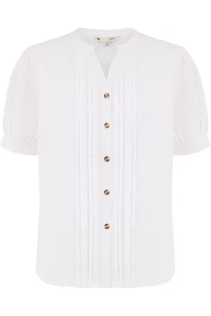 Yumi Pleated Short Sleeve 100% Cotton Shirt40