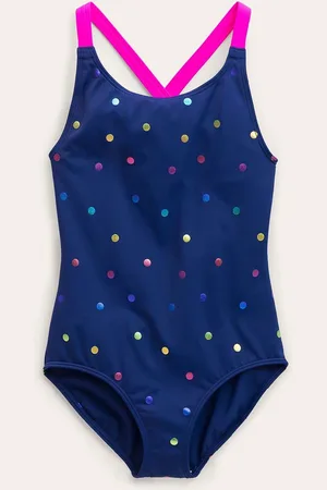 Boden Cross Back Printed Swimsuit6 - 7 år (116 - 122cm)