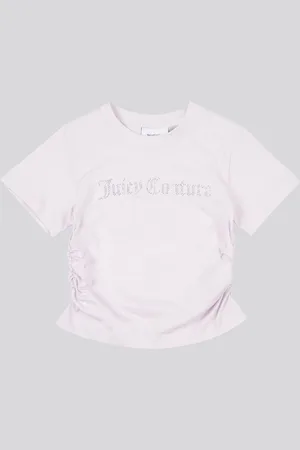 Juicy Couture Girls Diamante Ringer 100% Cotton T-Shirt10 - 11 år (140 - 146cm)