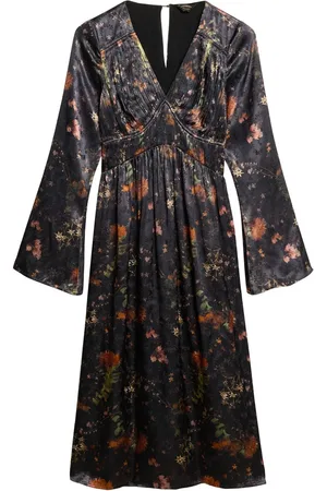 Superdry Flare Sleeve Jacquard Midi Kjole42