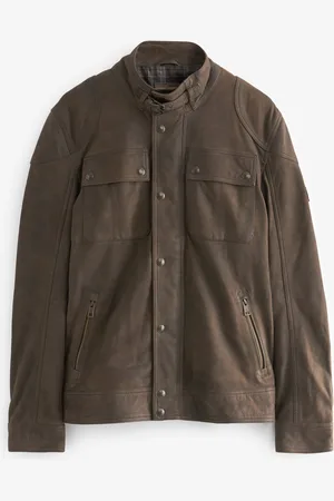 Next Four Pocket Nubuck Leather Biker JacketXL