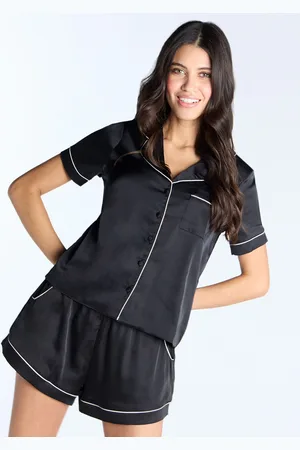Boux Avenue Black Luxe Satin Short Pyjamas Set44