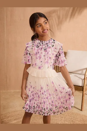 Love & Roses Floral Animal Frill Dress (3-14yrs)122128cm