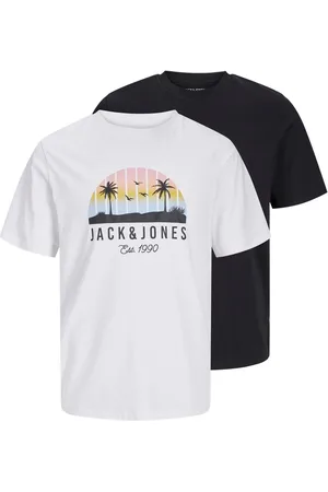JACK & JONES 2 Pack Short Sleeve Printed T- ShirtsX-Large