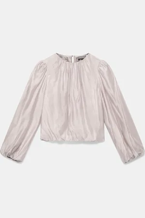 mint&berry Sheer Puff Sleeve Blousexlarge