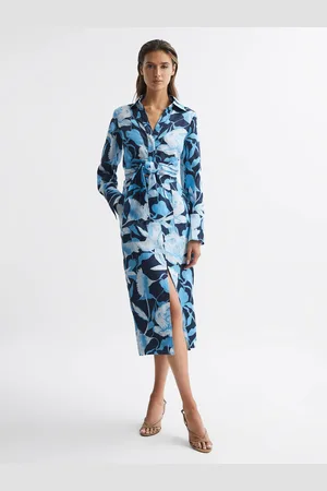 Reiss Jackson Floral Print High Rise Midi Skirt32