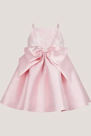 Monsoon Baby Juniper Satin Lace Bow Bridesmaid Dress7480cm
