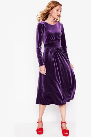 Boden Petite Thea Velvet Jersey Midi Kjole36 Petite