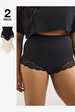 Simply Be Magisculpt Shape And Sculpt Fast Control Høj talje Lace Briefs 2 Pakke48