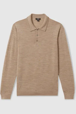 Reiss Trafford Merino Wool Long-Sleeve Polo ShirtXXL