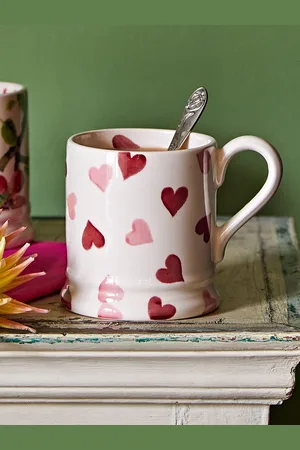Emma Bridgewater Lyserød Hjerte 1/2 Pint Mugen