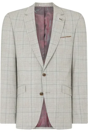Remus Tapered Fit Checked Wool Rich Mix And Match Suit Jacket54 Regular (UK 44 R)