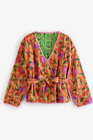 Next Quilted Reversable 100% Cotton Kimono Jacketxlarge