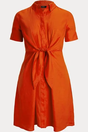 Ralph Lauren Curve Wakana Hør Med bælte Skjortekjole50